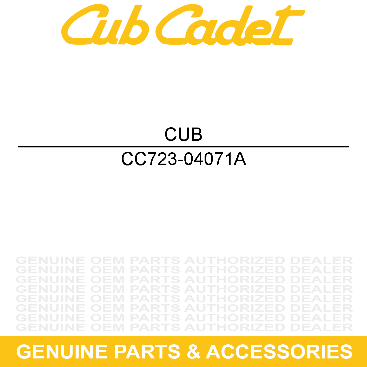 CUB CADET 723-04071A CLAMP-FUEL LINE SU