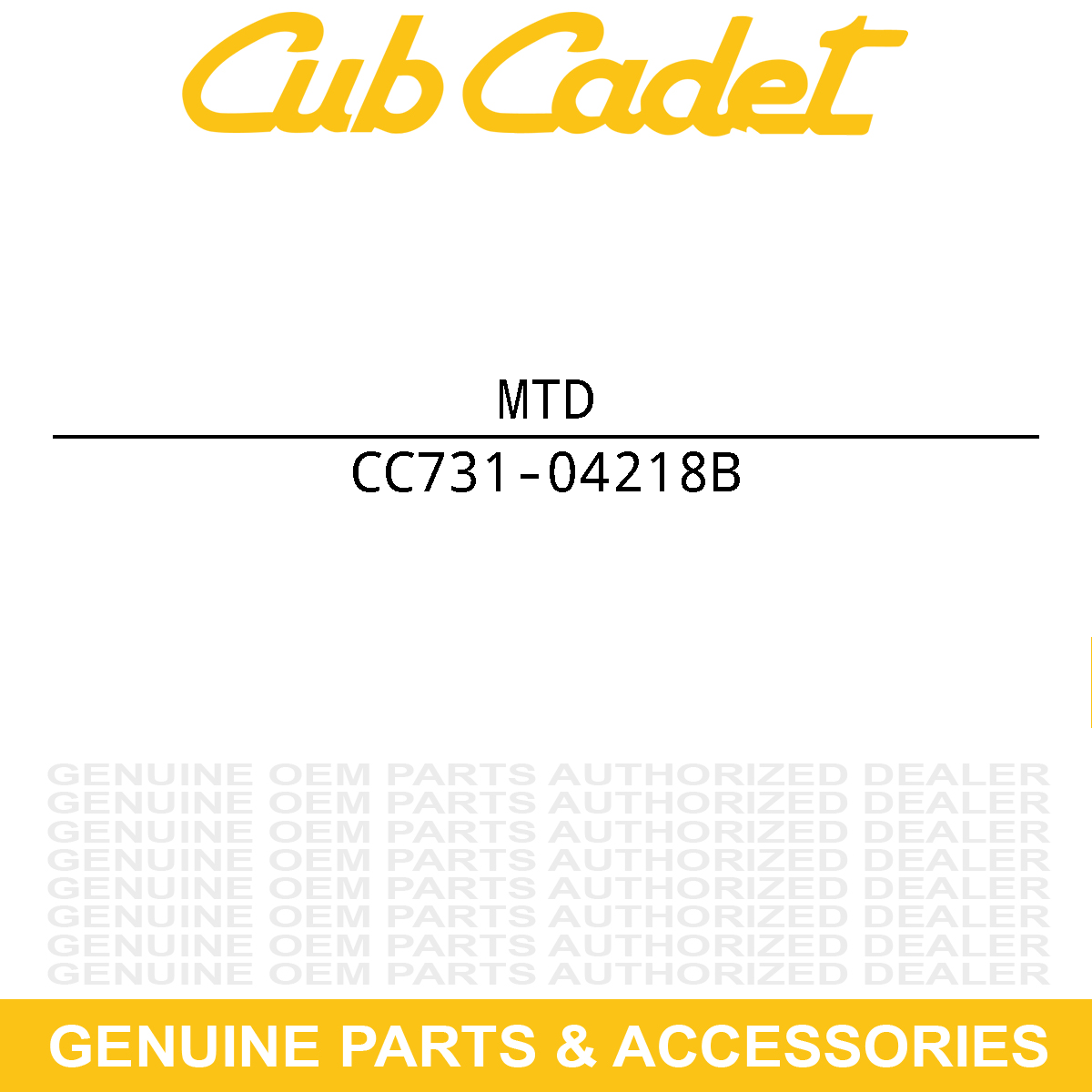MTD 731-04218B IMPLR:9.4860 DIA