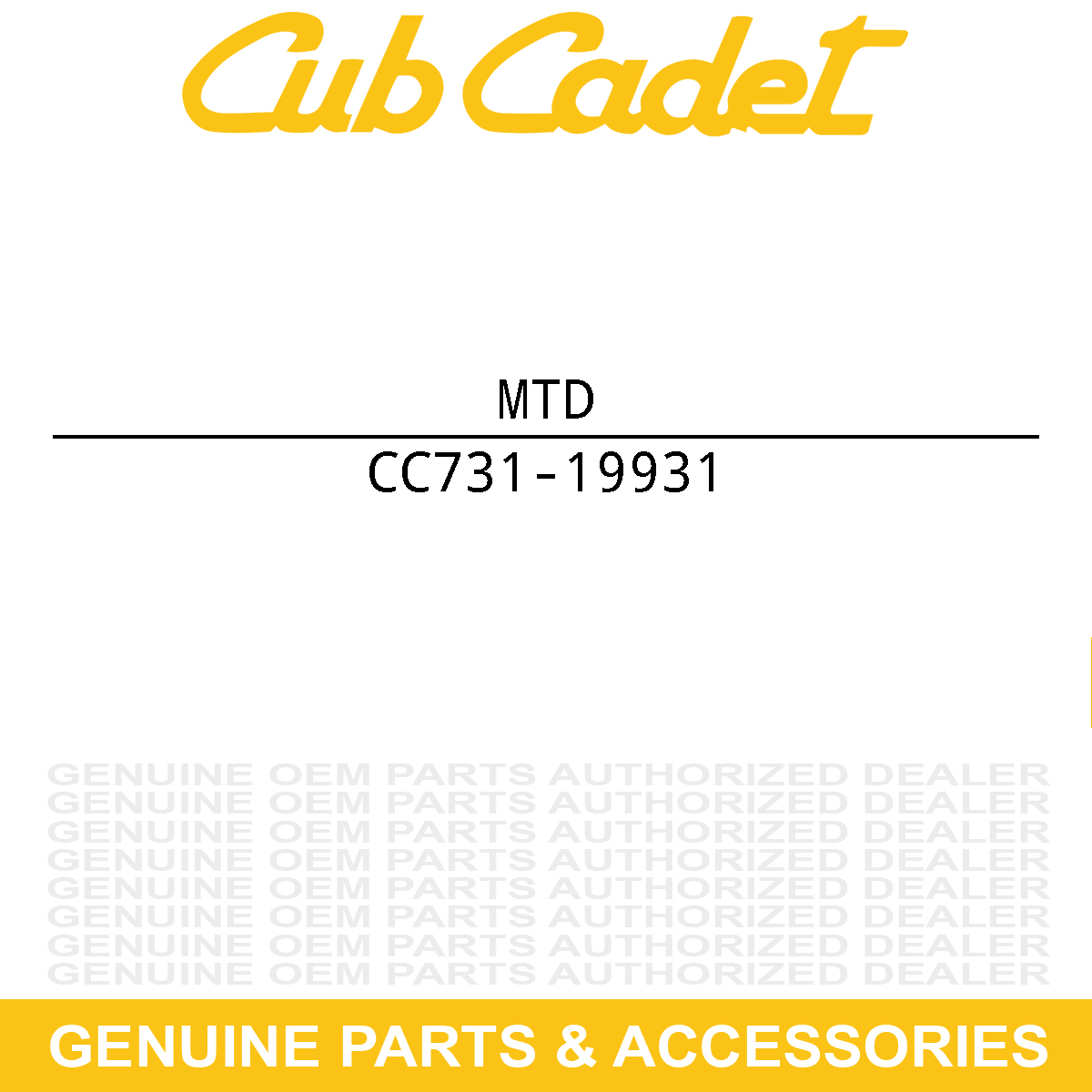 MTD 731-19931 Pivot Handle