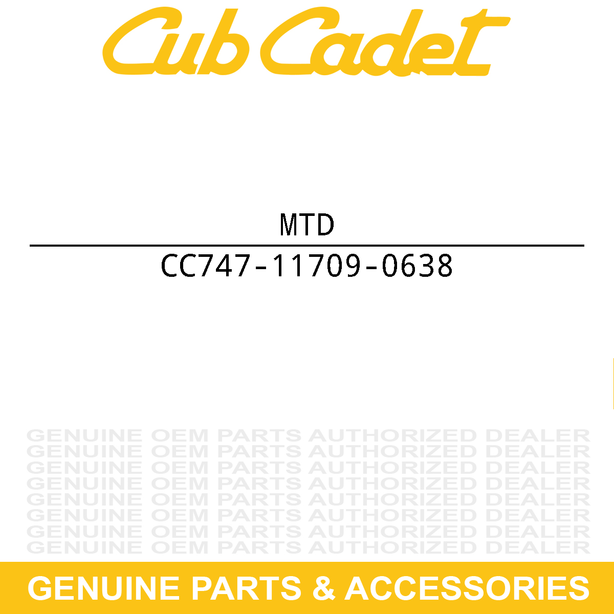 MTD 747-11709-0638 BAIL-OPERATOR RED