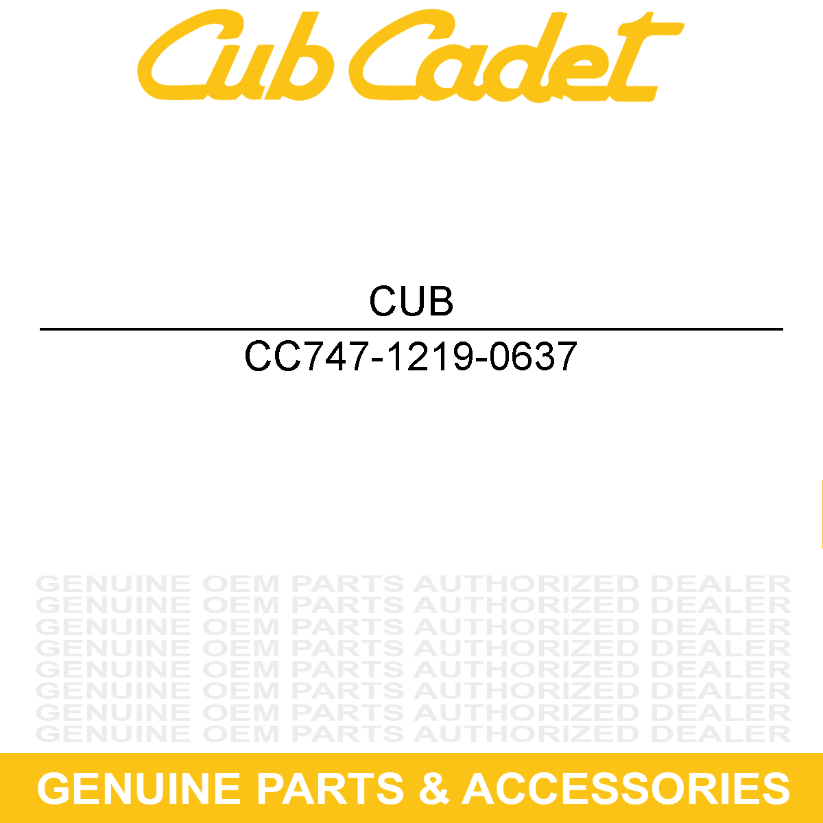 CUB CADET 747-1219-0637 Clutch Bail