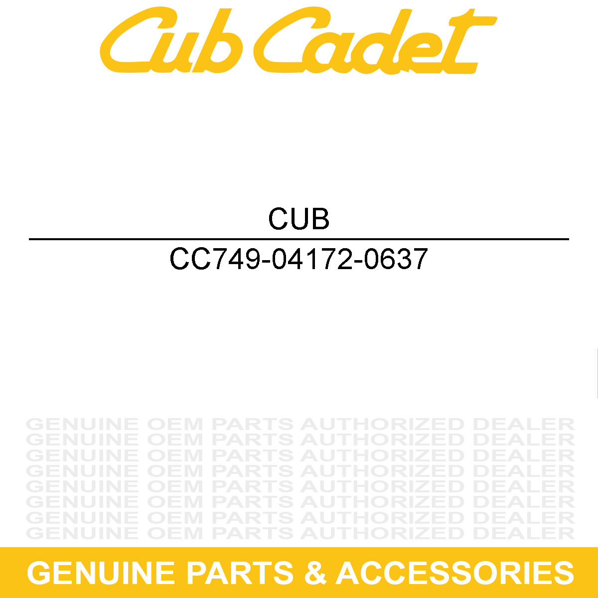 CUB CADET 749-04172-0637 Upper Handle