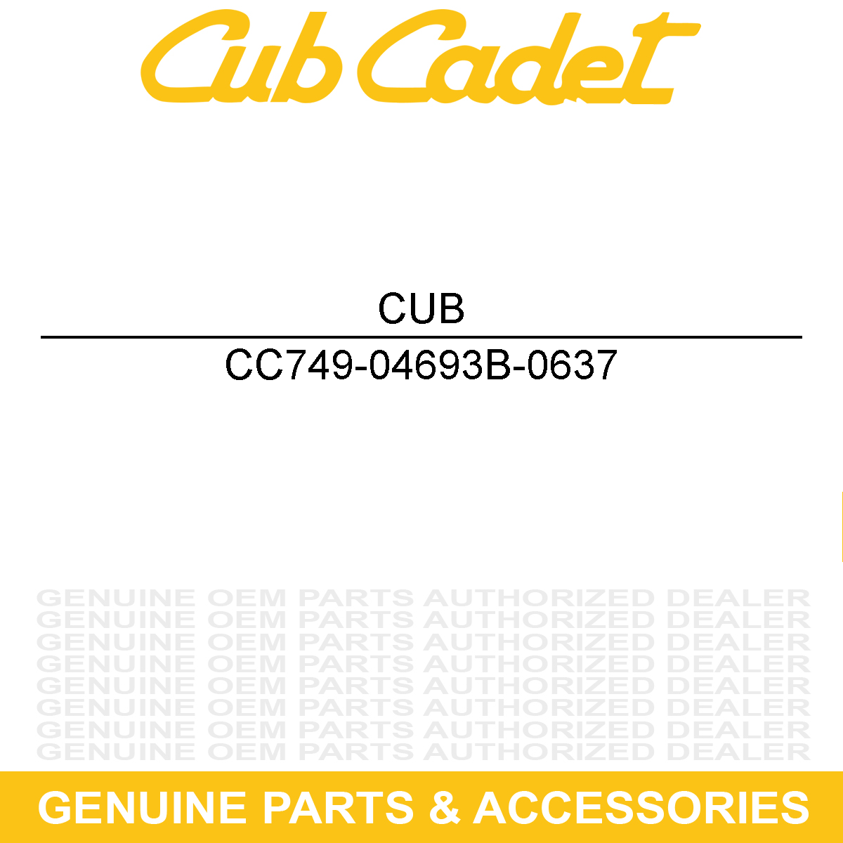 CUB CADET 749-04693B-0637 Powder Black Upper Handle