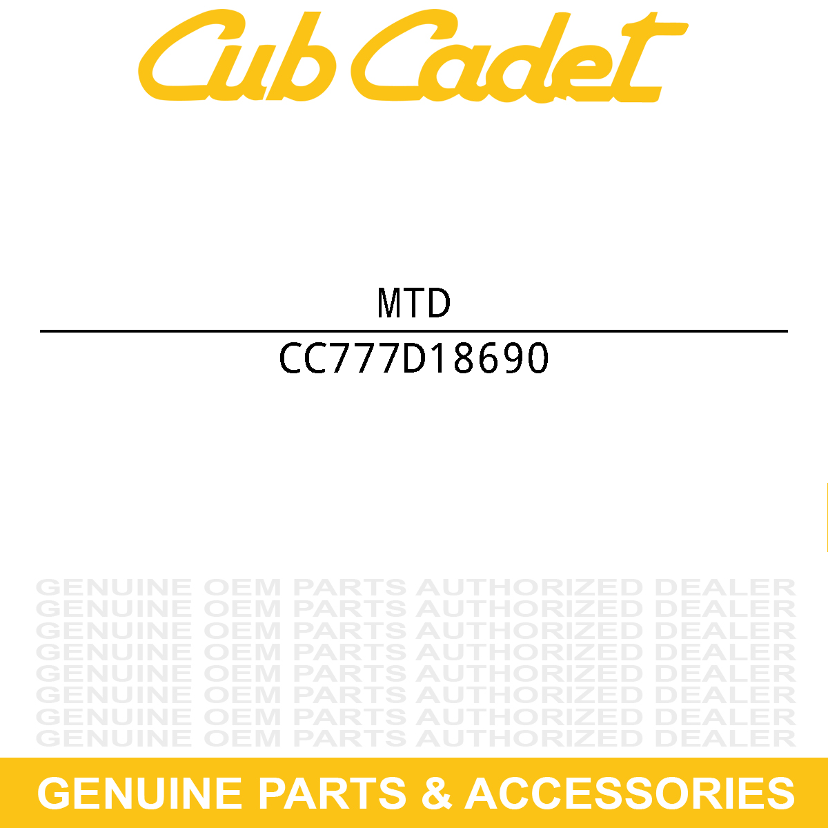 MTD 777D18690 LABEL-MINI RIDER C