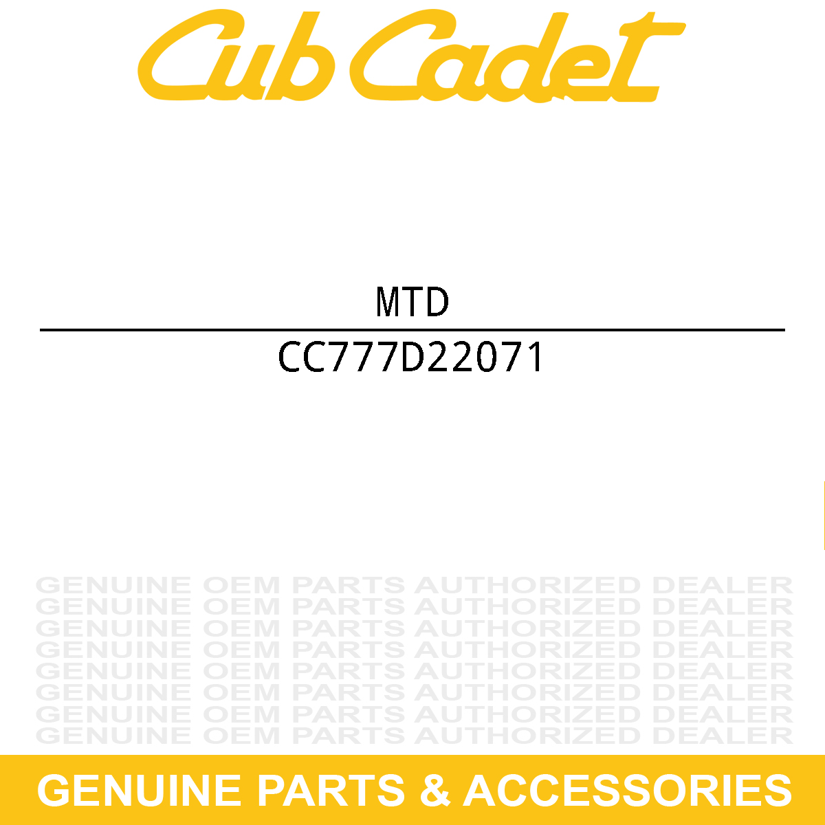 MTD 777D22071 LBL-PANELSTORM 2