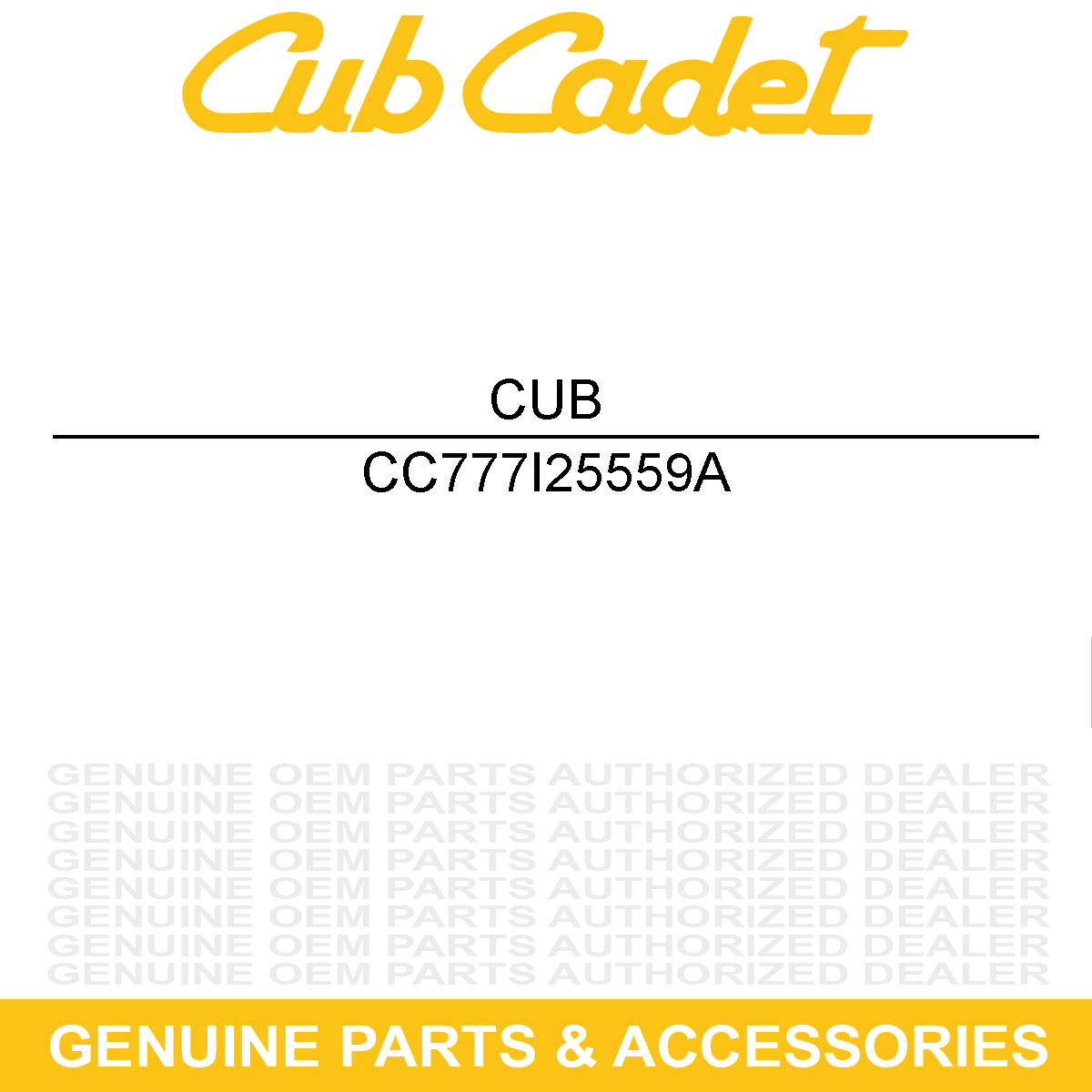 CUB CADET 777I25559A Pro Transport Lock Label