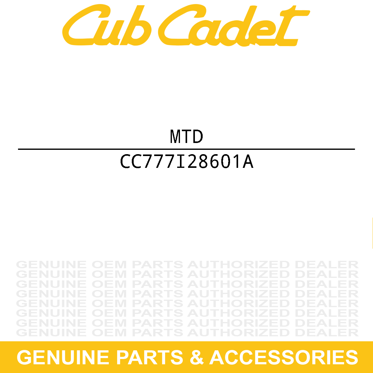 MTD 777I28601A LBL-DECK HEIGHT/PT