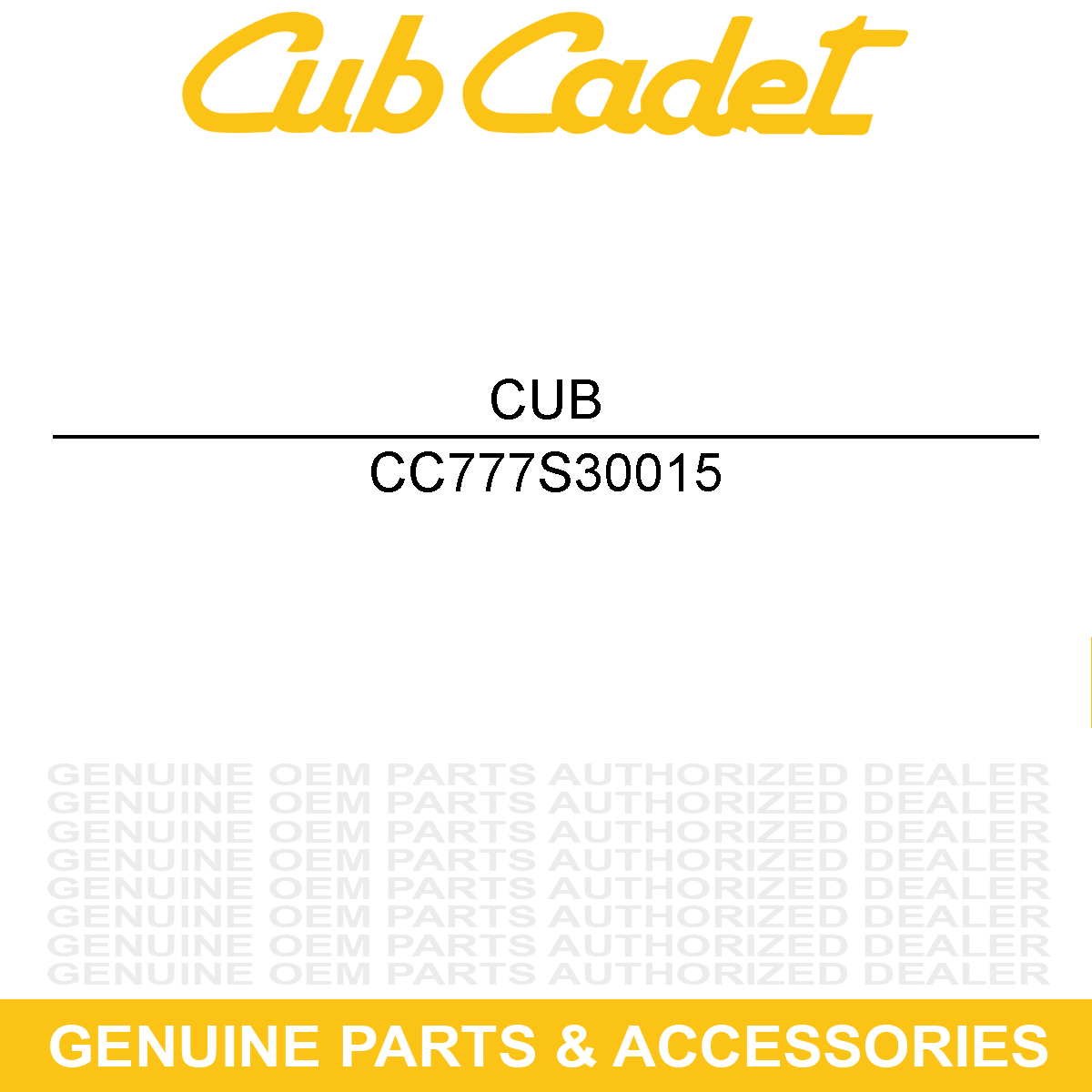 CUB CADET 777S30015 Label Rider Danger