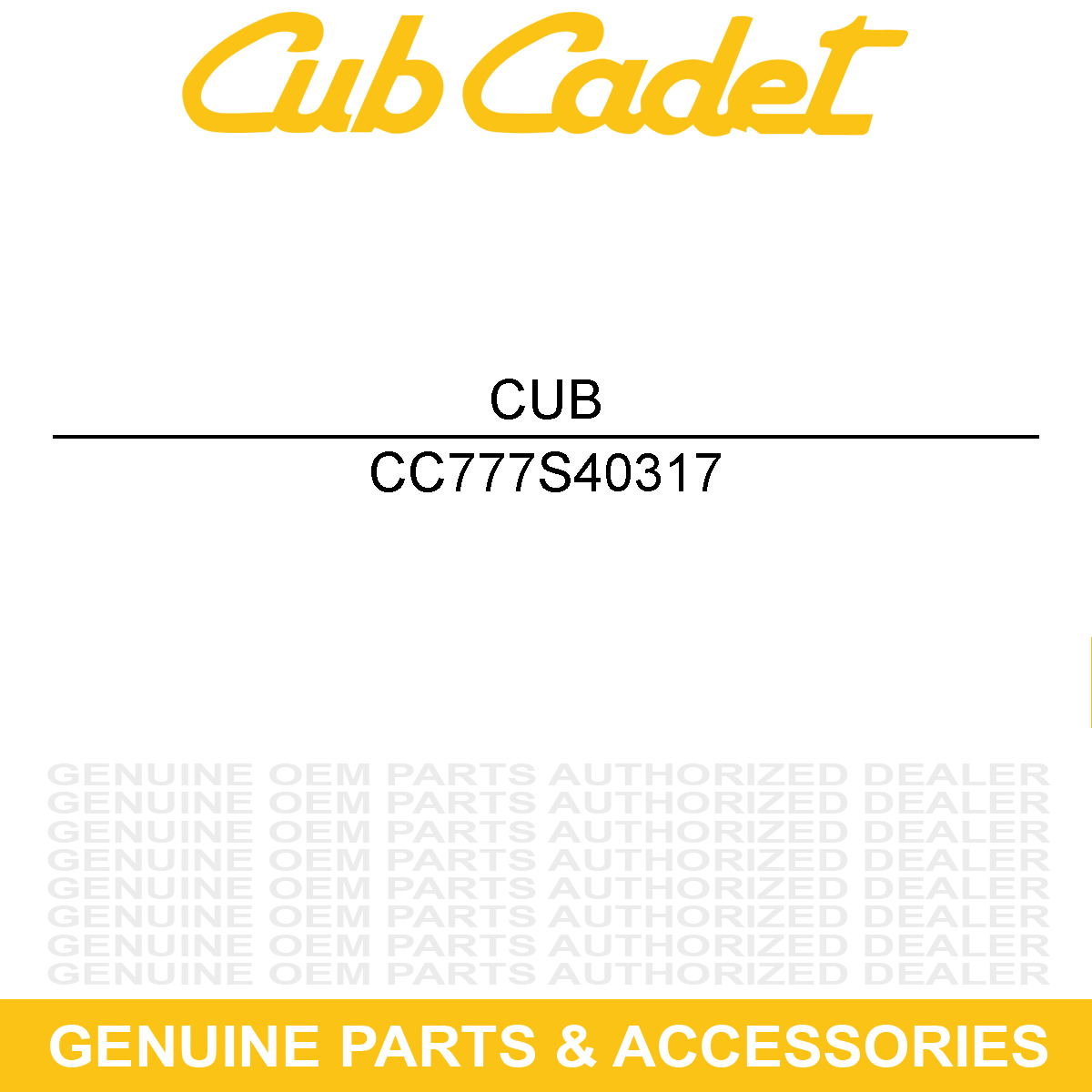 CUB CADET 777S40317 Label-Deck Chute Safety