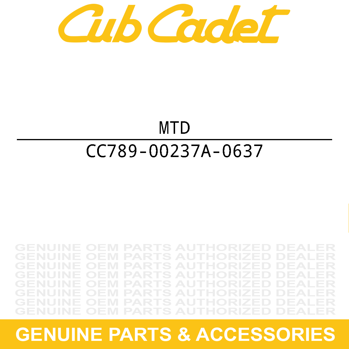 MTD 789-00237A-0637 Pedal Dump Release