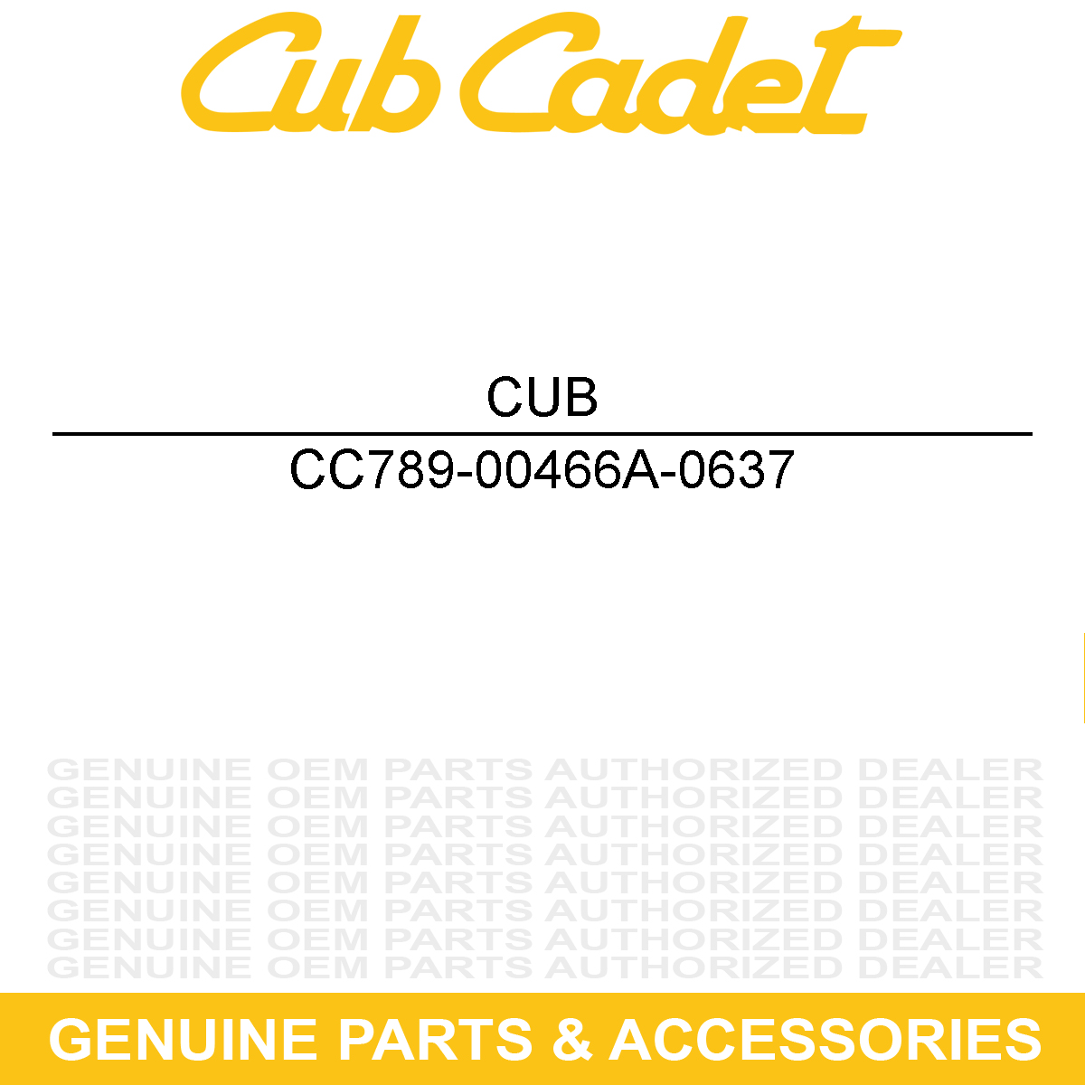CUB CADET 789-00466A-0637 Powder Black Blade Pivot Mount Bracket