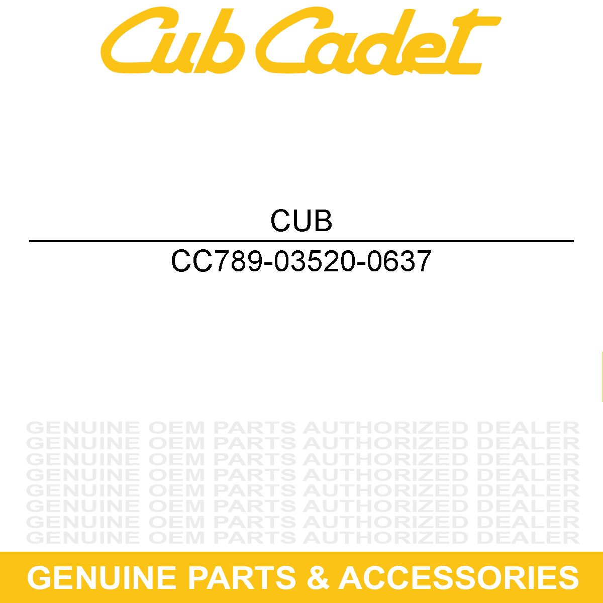 CUB CADET 789-03520-0637 Powder Black Bracket Assembly-Front