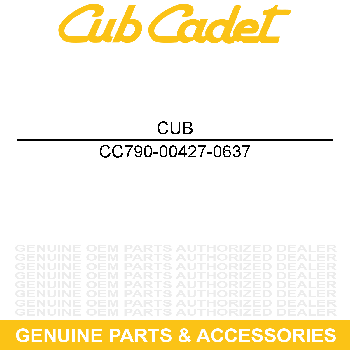 CUB CADET 790-00427-0637 Center Auger Bracket