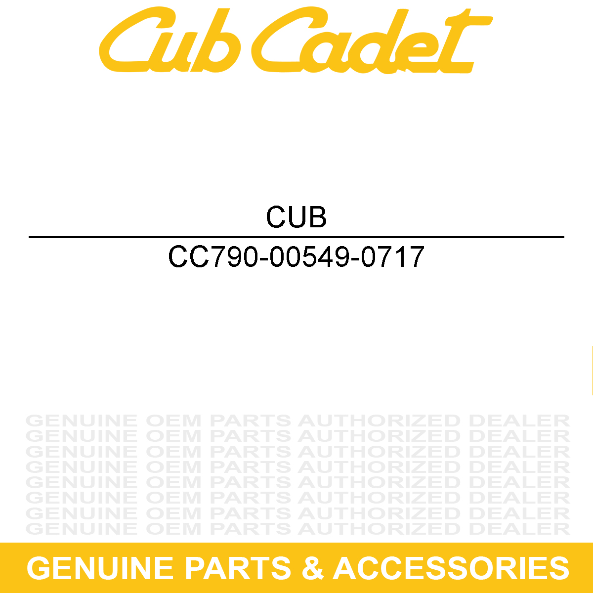 CUB CADET 790-00549-0717 PLATE-SHAVE 27.50