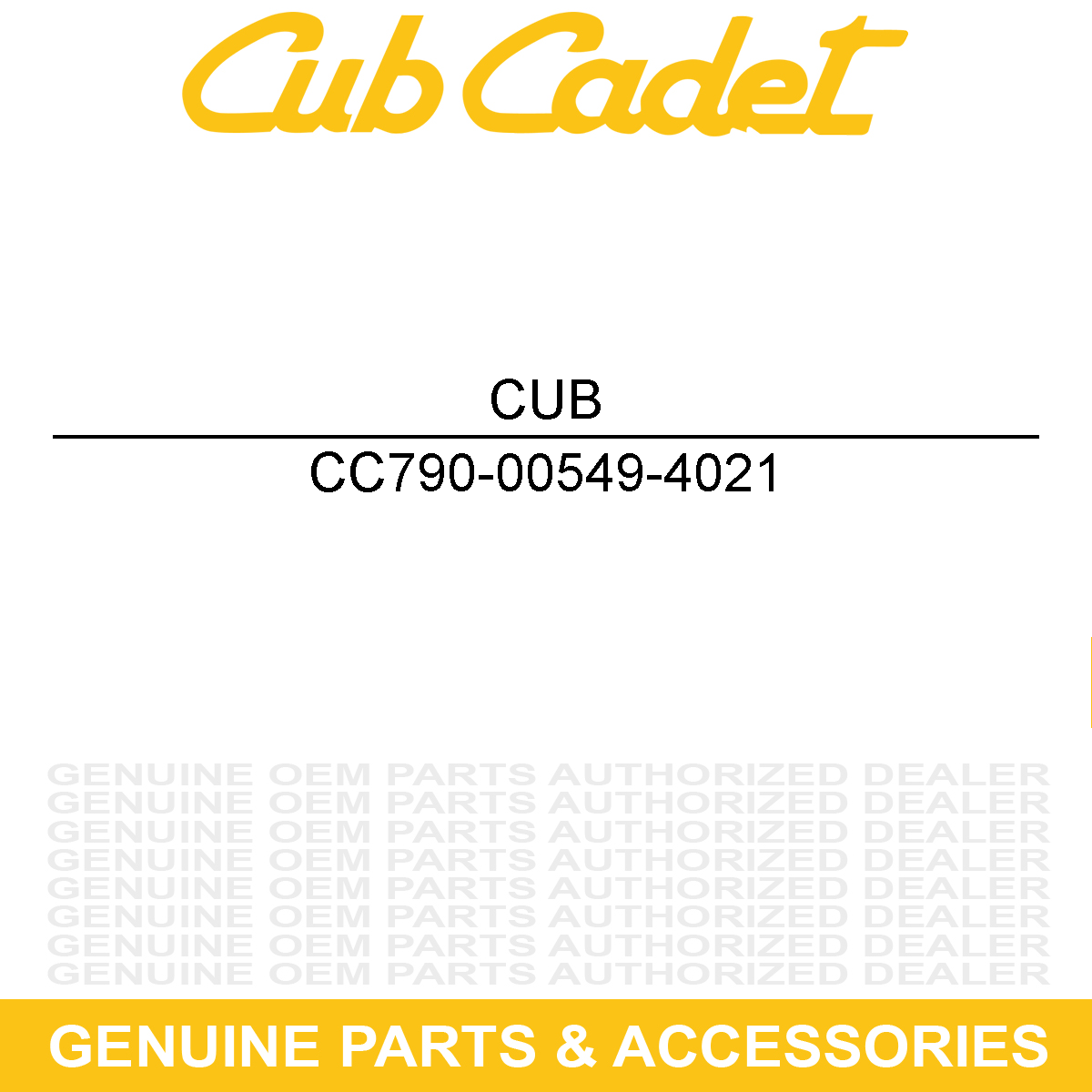 CUB CADET 790-00549-4021 PLATE-SHAVE 27.50