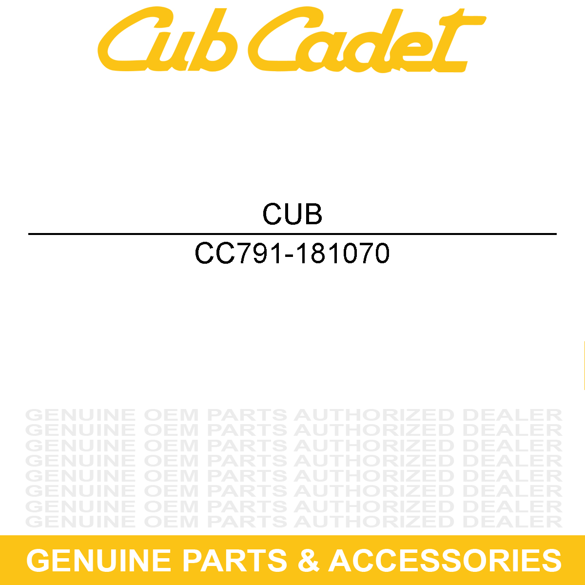 CUB CADET 791-181070 Screw