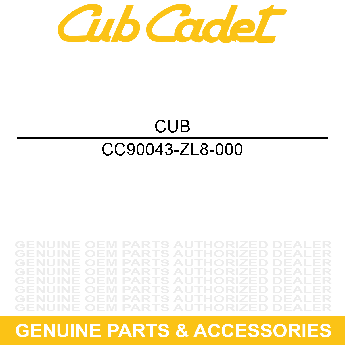 CUB CADET 90043-ZL8-000 BOLT-STUD SHROUD
