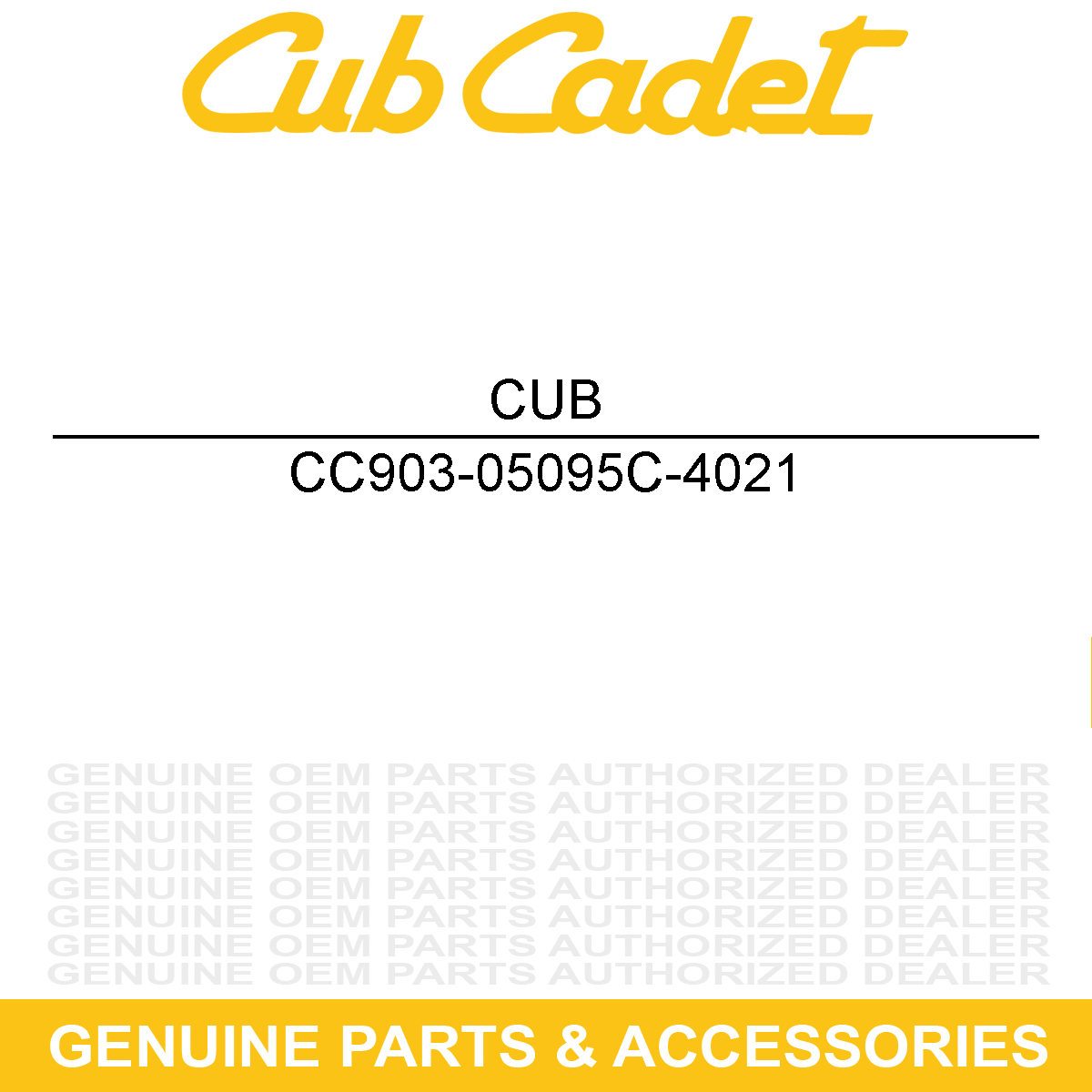 CUB CADET 903-05095C-4021 Yellow Fabricated 60" Deck Shell