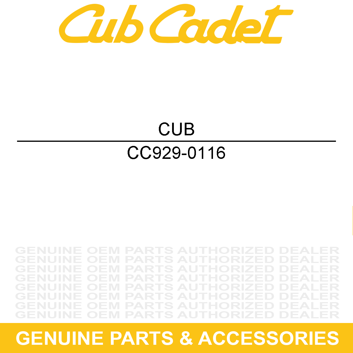 CUB CADET 929-0116 CONNECTOR 1/4 INCH