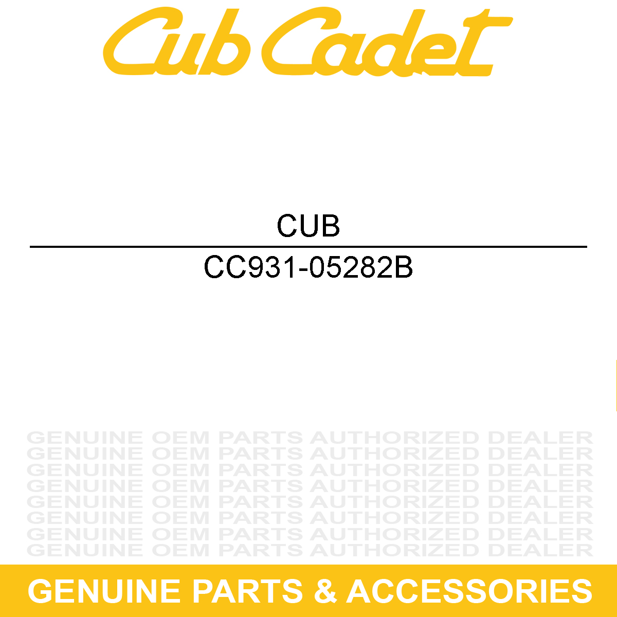 CUB CADET 931-05282B FENDER-LOWER LH RR