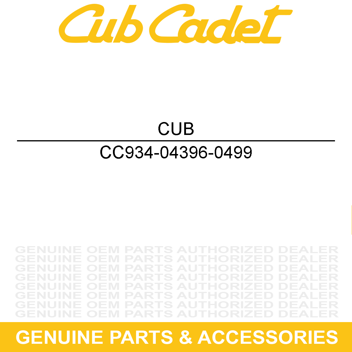 CUB CADET 934-04396-0499 RIM ASM-12X7