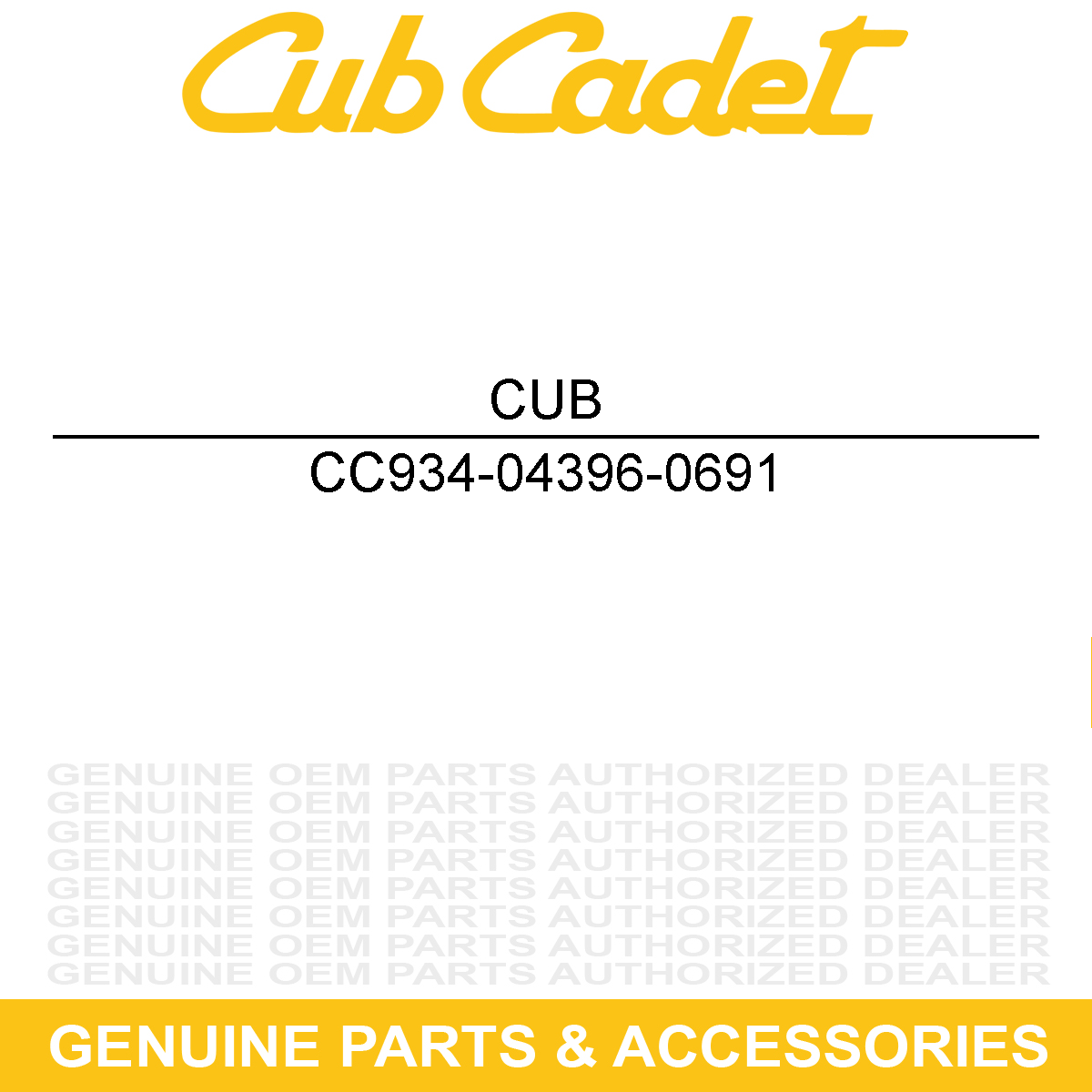 CUB CADET 934-04396-0691 Black Rim 12x7 Assembly