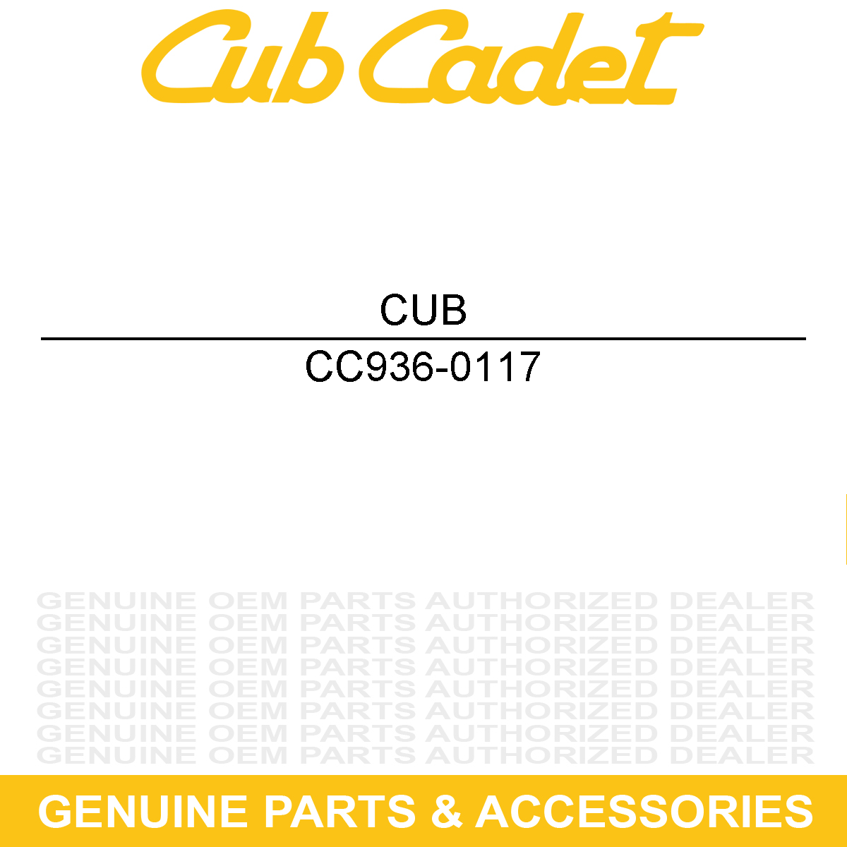 CUB CADET 936-0117 Flat Washer .385 X .620 X .033