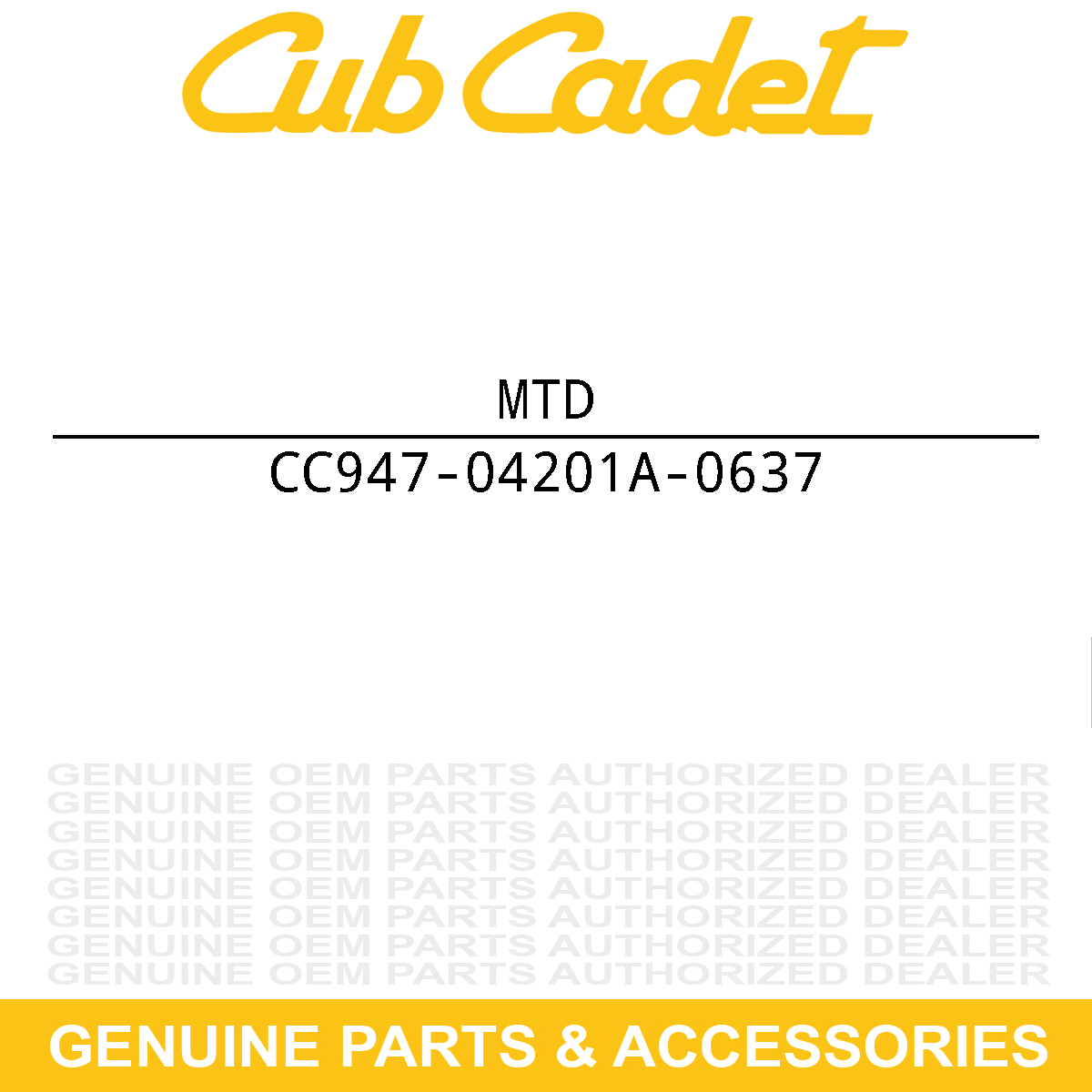 MTD 947-04201A-0637 B PED ASM:DRIVE: