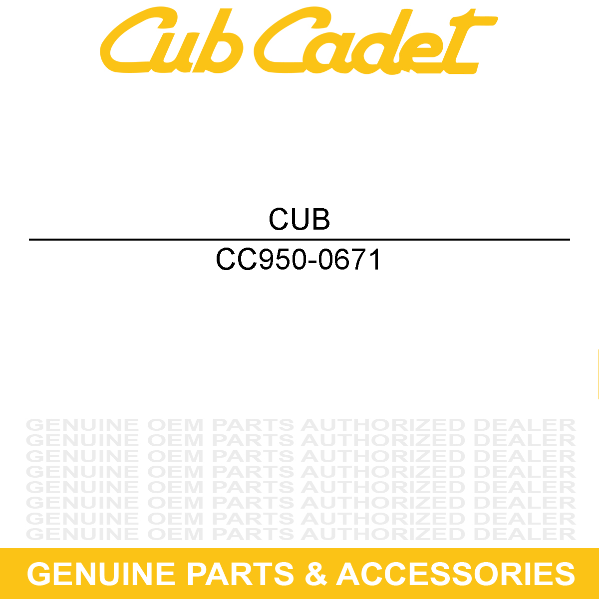 CUB CADET 950-0671 Spacer .75 X 2.0 X .50