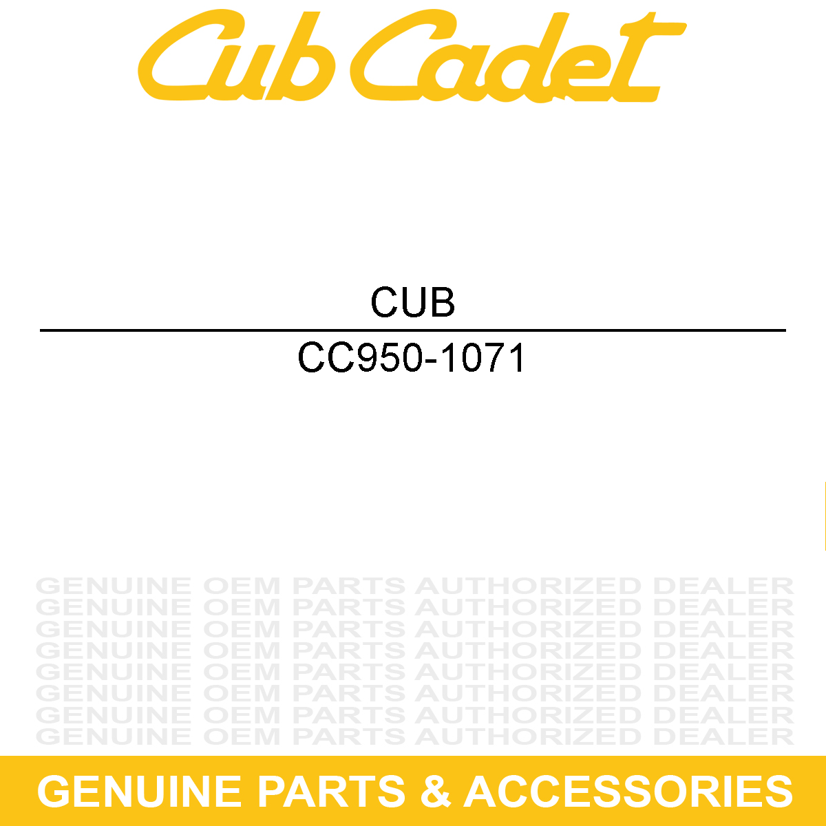 CUB CADET 950-1071 Sleeve Spacer .88 Id X 1.13 Od