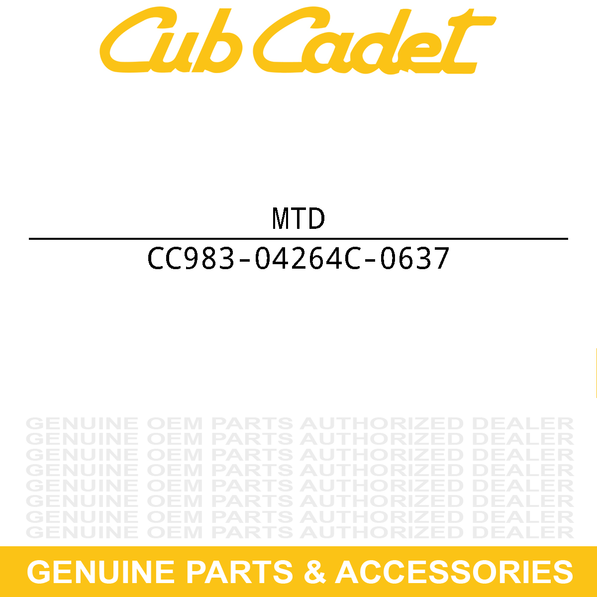 MTD 983-04264C-0637 SHELL-DECK 38"