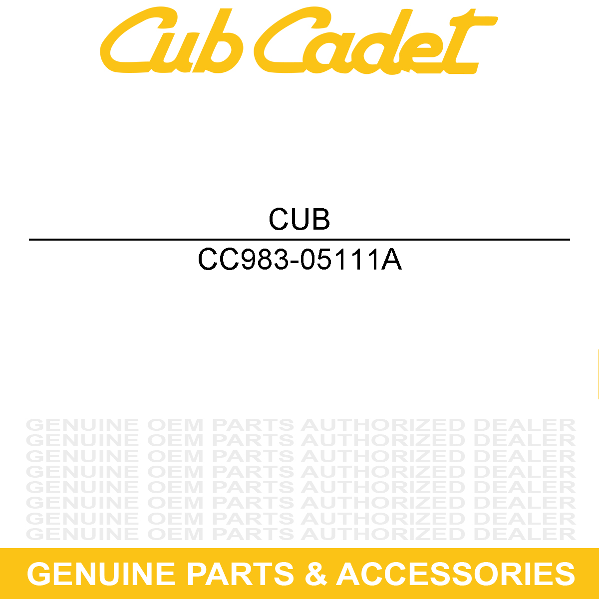 CUB CADET 983-05111A Pivot Bracket Plate