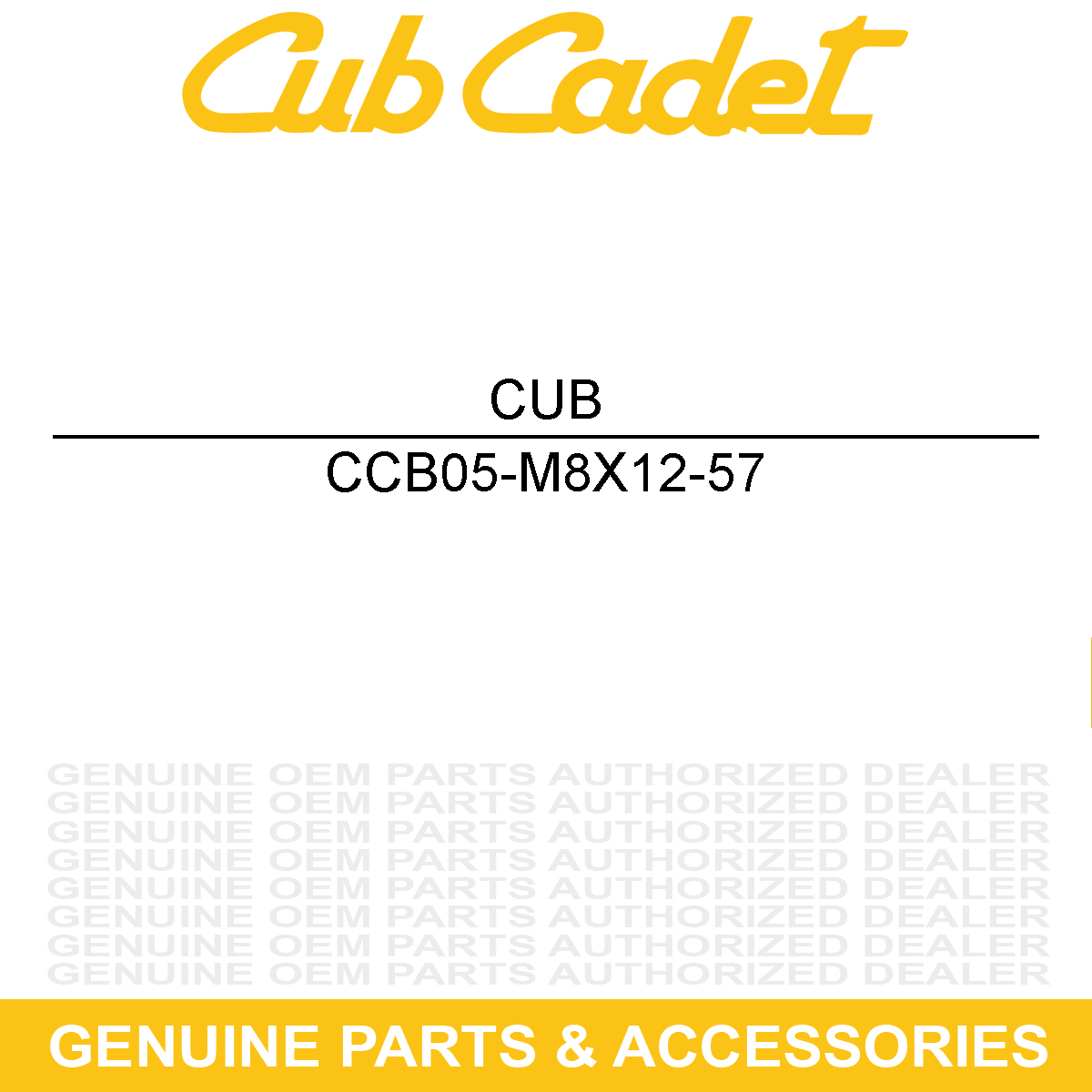CUB CADET B05-M8X12-57 HEXAGON FLANGE