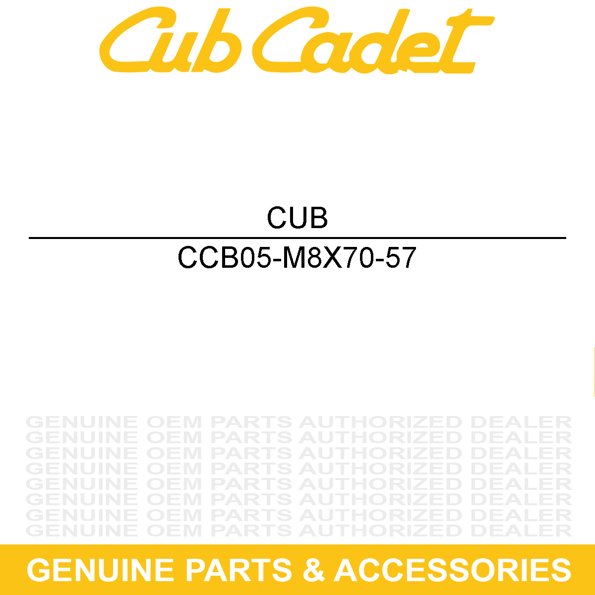 CUB CADET B05-M8X70-57 Hexagon Flange Bolt