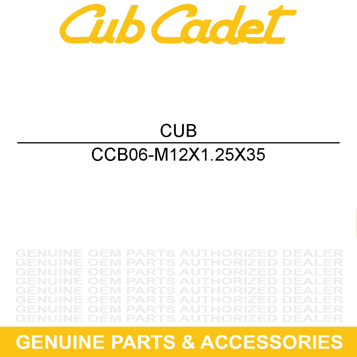 CUB CADET B06-M12X1.25X35 HEXAGON FLANGE BOL