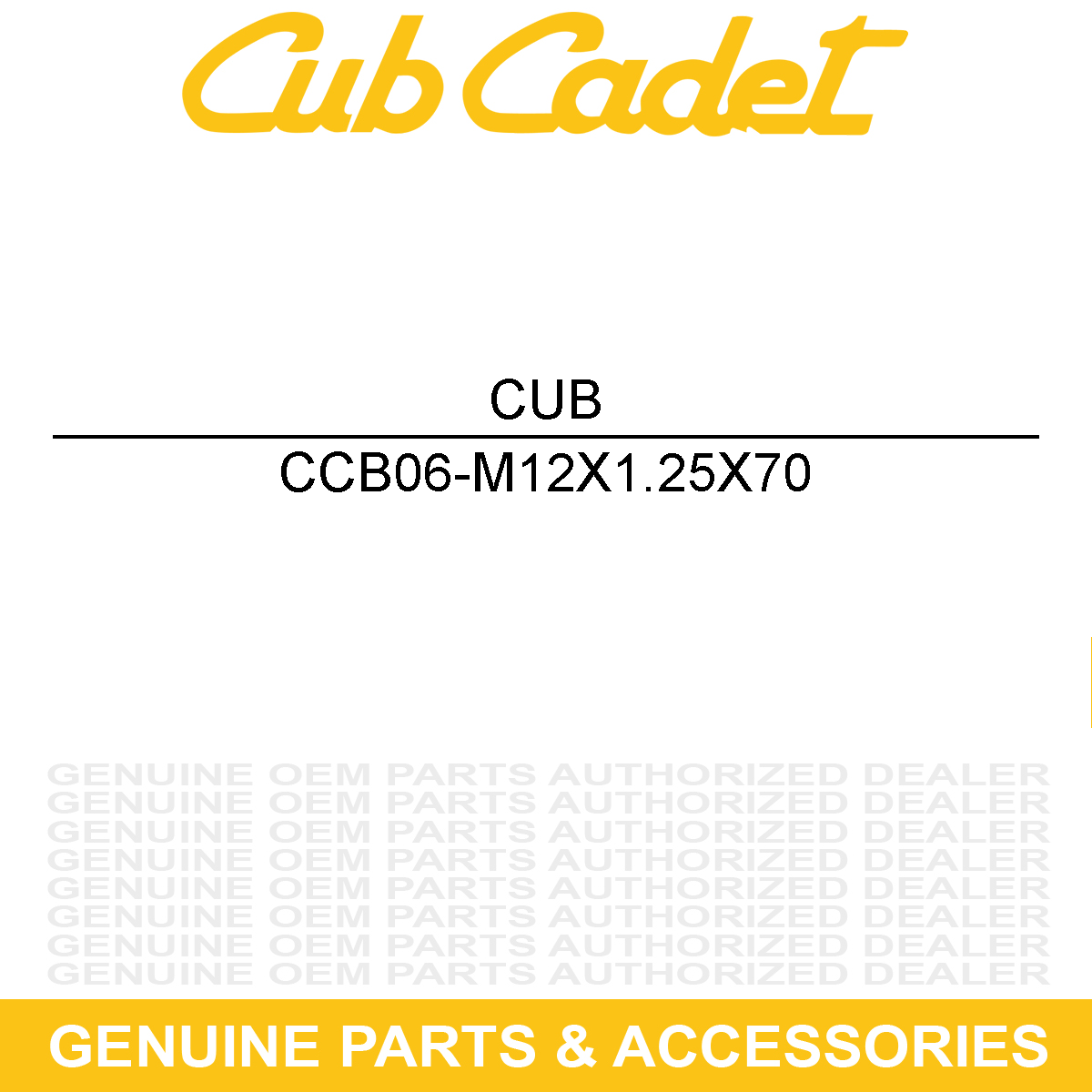 CUB CADET B06-M12X1.25X70 HEXAGON FLANGE BOL
