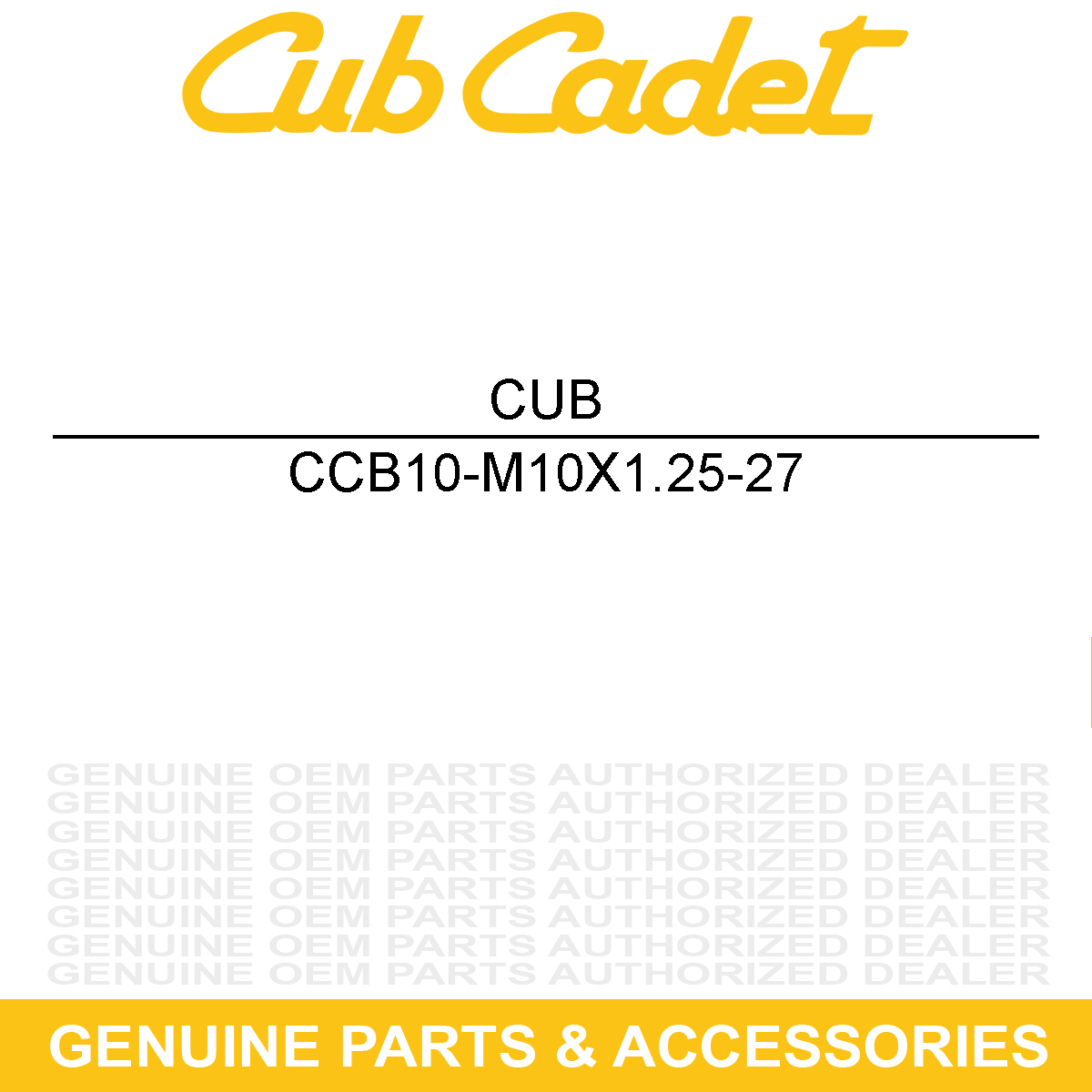 CUB CADET B10-M10X1.25-27 HEXAGON FLANGE NUT