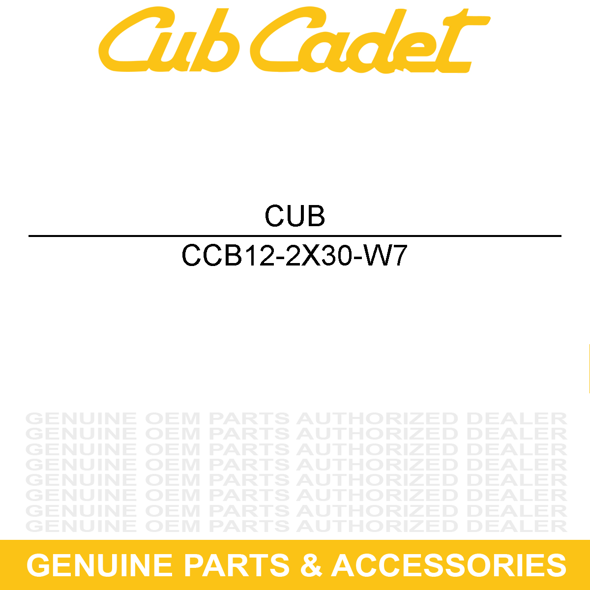 CUB CADET B12-2X30-W7 Front Swing Arm Pin