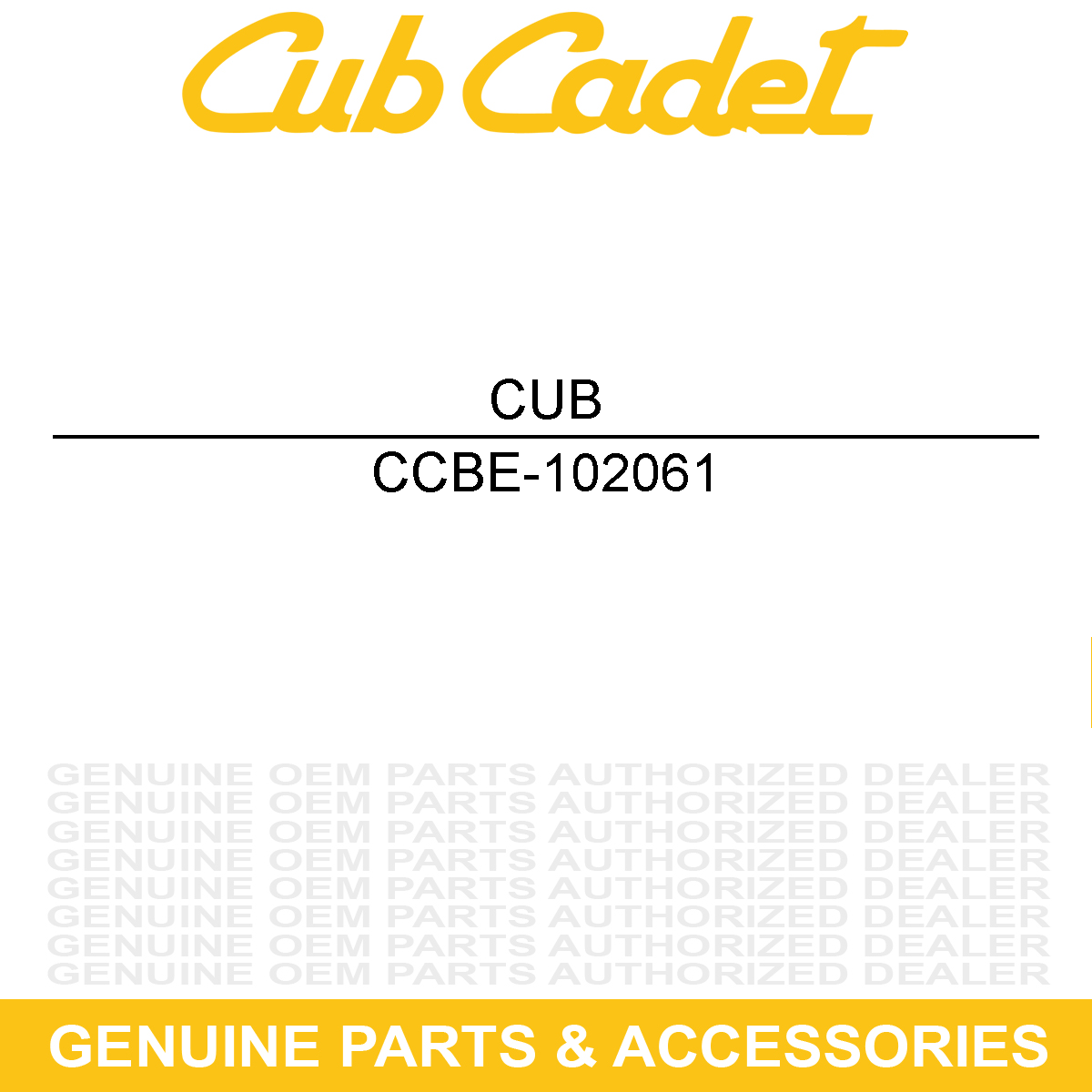 CUB CADET BE-102061 Chute Handle Crank