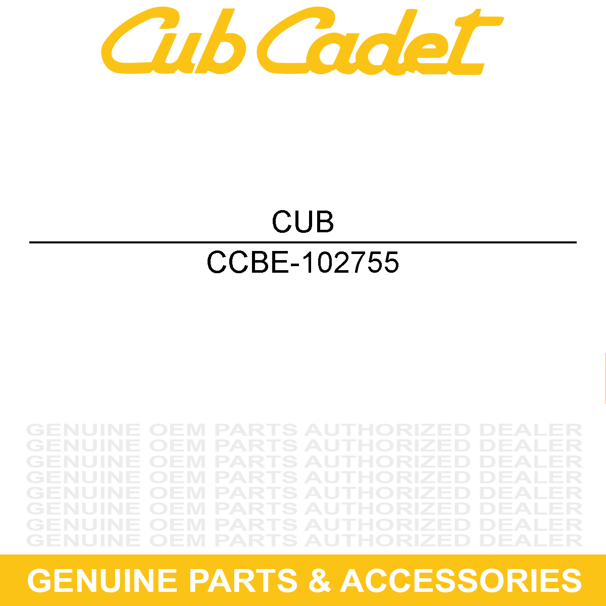 CUB CADET BE-102755 BEARING W/SET SCR