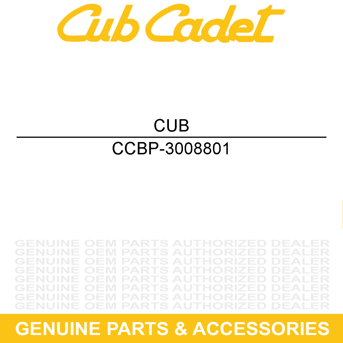 CUB CADET BP-3008801 Top Motor Cover