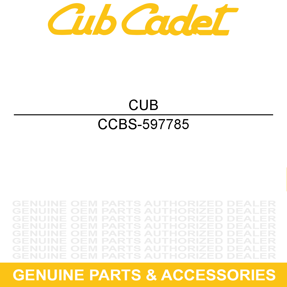 CUB CADET BS-597785 ROD-PUSH