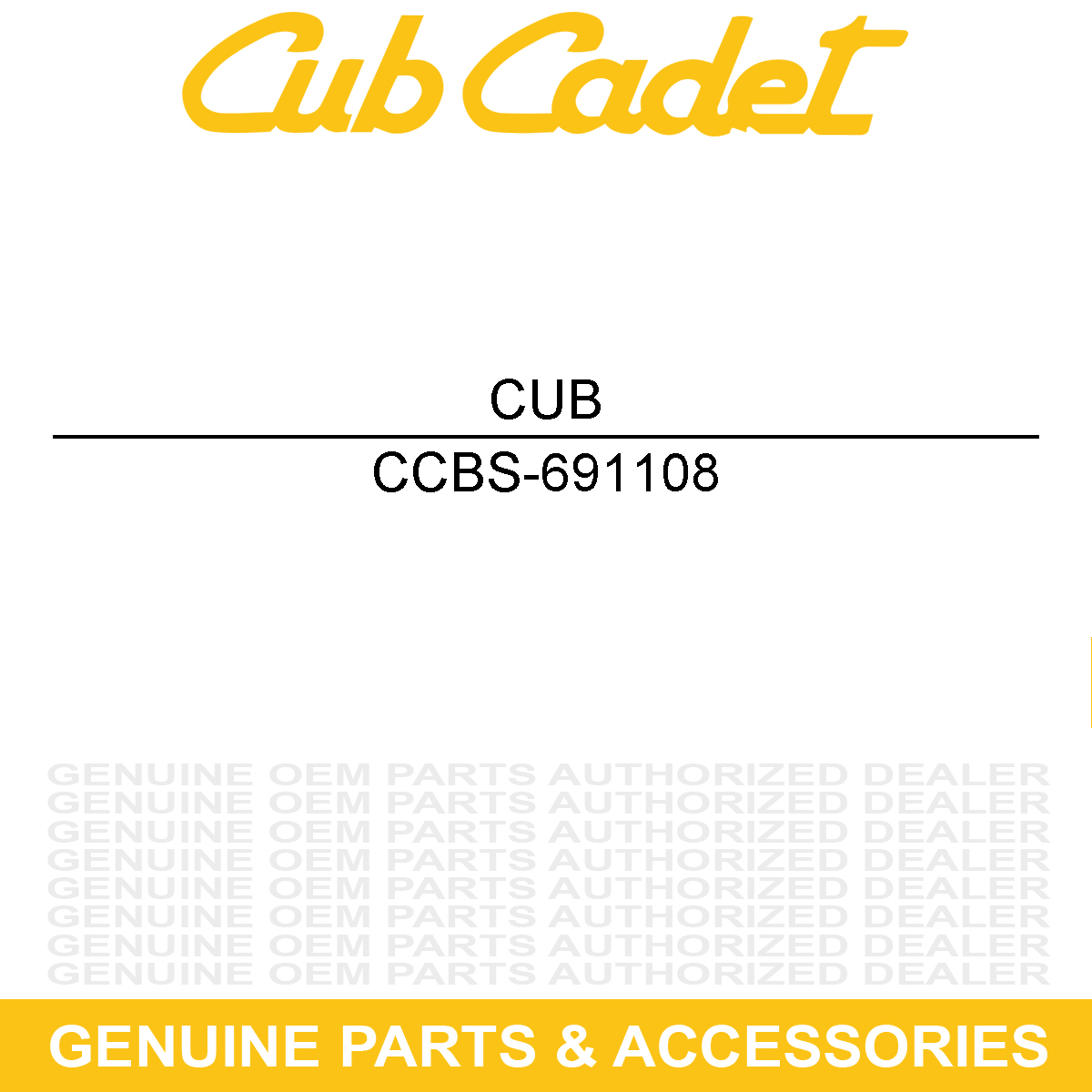 CUB CADET BS-691108 Screw Exhaust Muffler