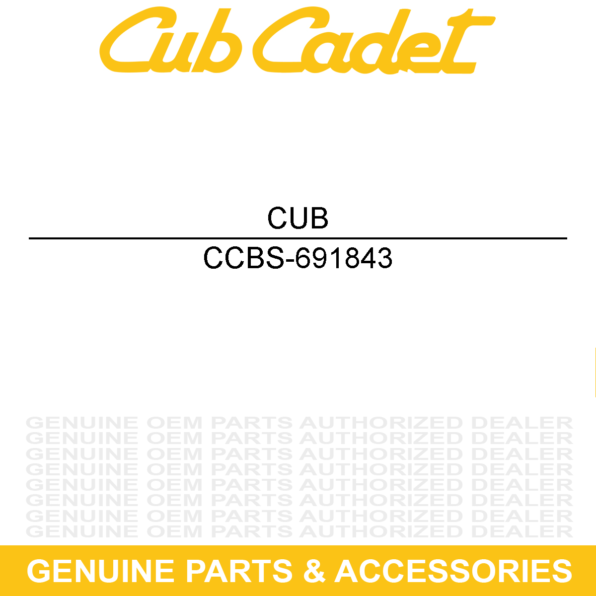 CUB CADET BS-691843 CAP-VALVE
