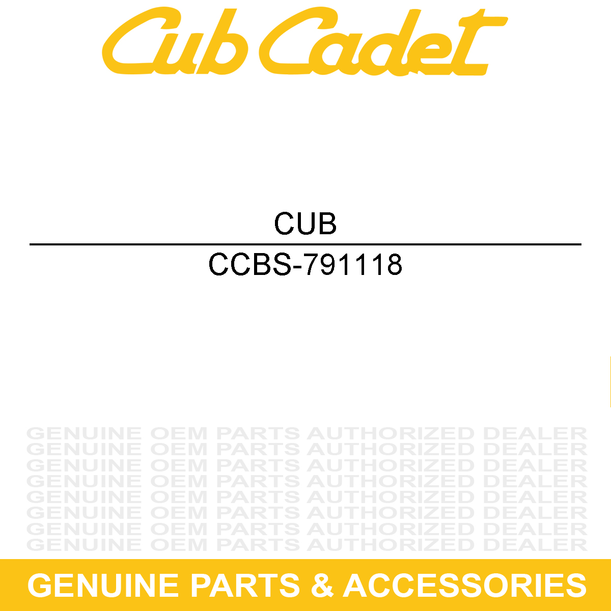 CUB CADET BS-791118 SCREW-CONN ROD