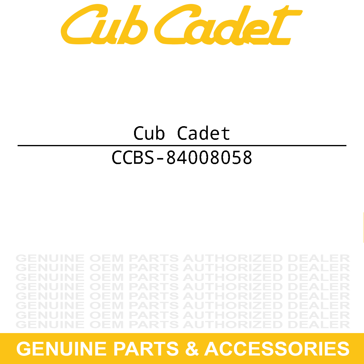 CUB CADET BS-84008058 Oil Guard Tank Cap