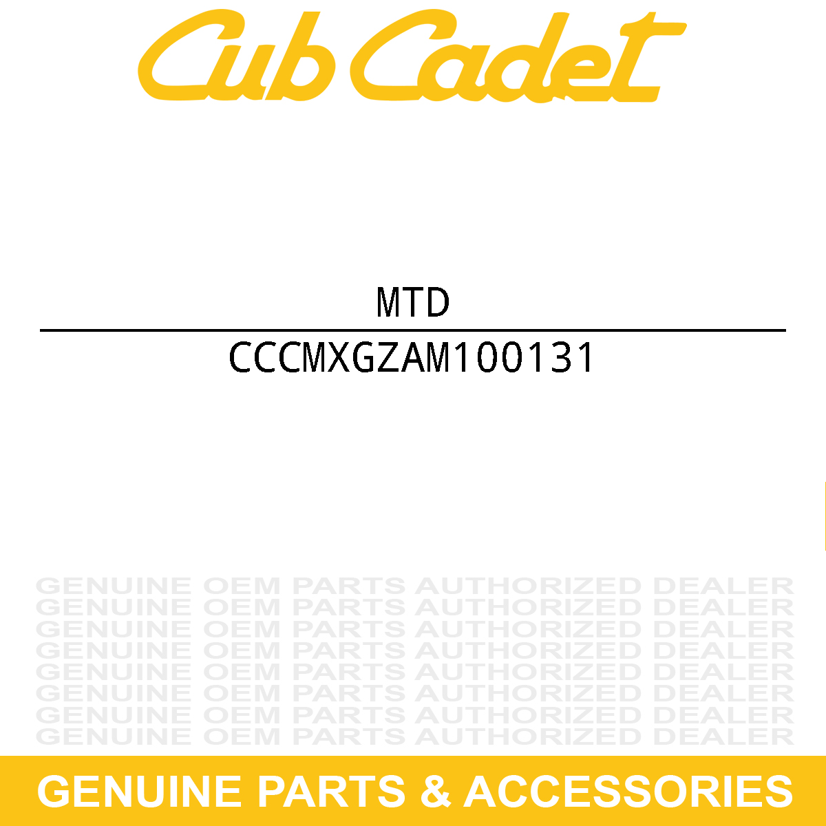 MTD CMXGZAM100131 490-100-0082 BLD:2