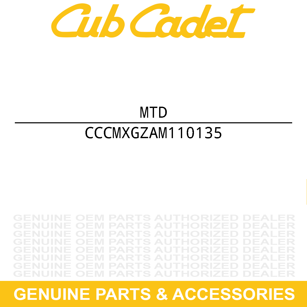 MTD CMXGZAM110135 BLD: RIDER: 30"