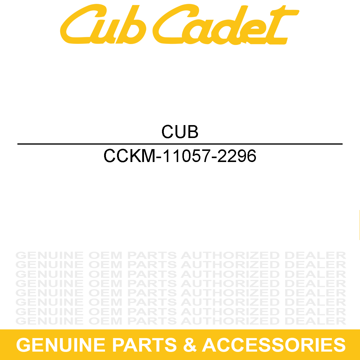 CUB CADET KM-11057-2296 Electrical Bracket