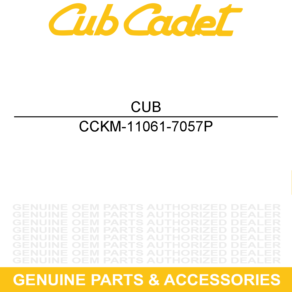 CUB CADET KM-11061-7057P Insulator Gasket